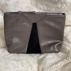 Stella & Dot Work Hard Play Hard Pouch Silver